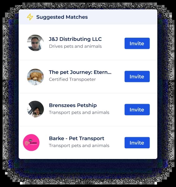 matching with drivers snapshot