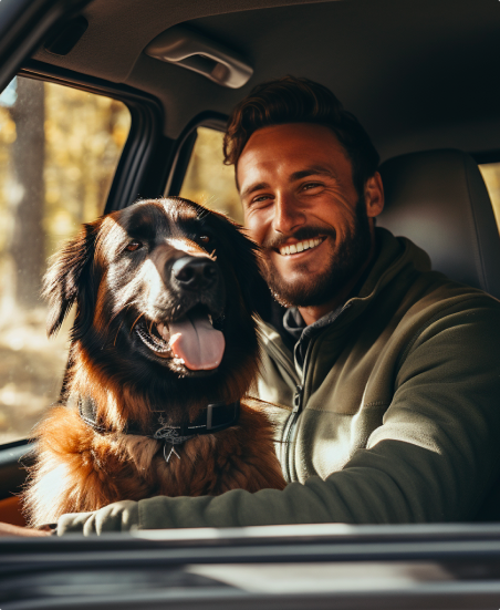 Man with dog