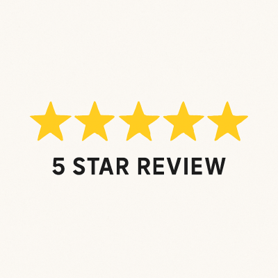 Five yellow stars are shown above the words "5 STAR REVIEW" on a plain background, reflecting positive CitizenShipper reviews.