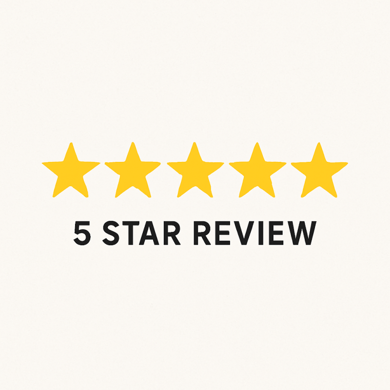 Five yellow stars are shown above the words "5 STAR REVIEW" on a plain background, reflecting positive CitizenShipper reviews.
