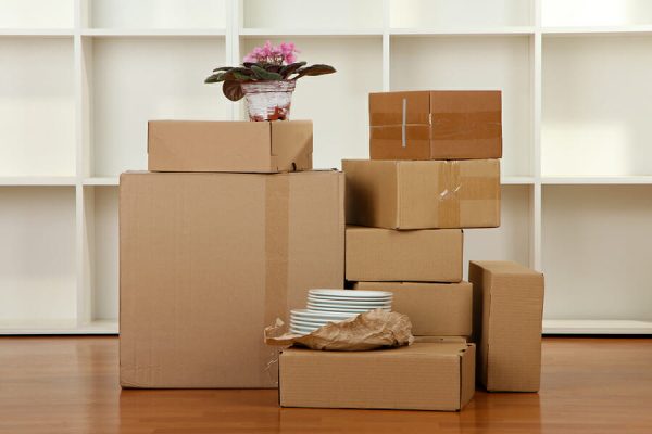 Boxes, wooden floor.