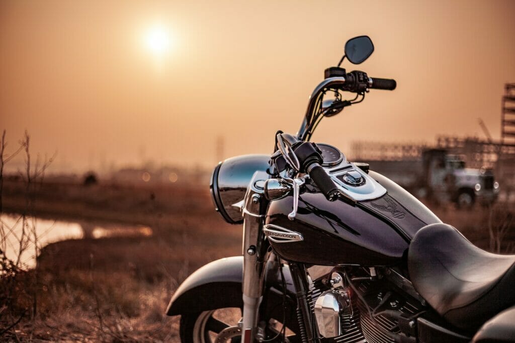 Motorcycle, field.