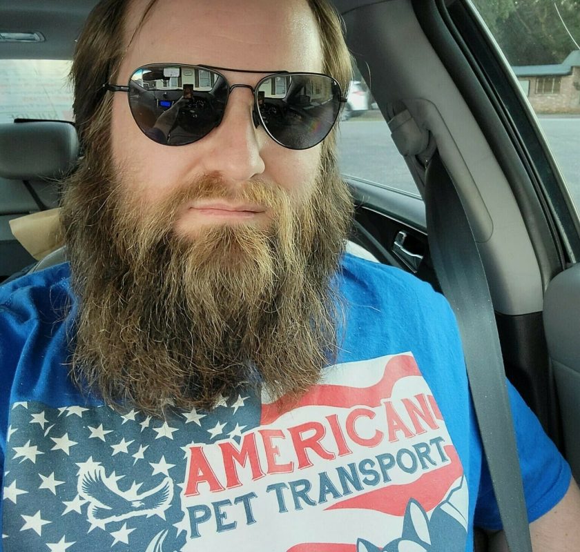 bearded man, car, sunglasses