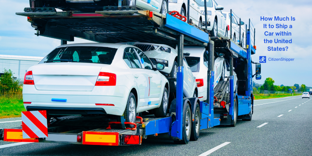 A car on a truck.